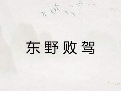 东野败驾