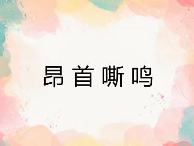 昂首嘶鸣