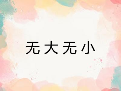 无大无小