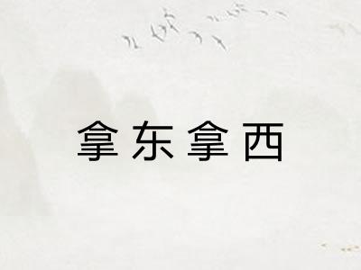 拿东拿西 拿东拿西