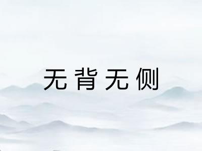 无背无侧