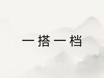 一搭一档 一搭一档