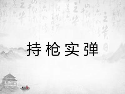 持枪实弹 持枪实弹