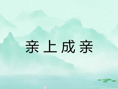 亲上成亲