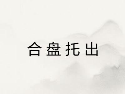 合盘托出 合盘托出