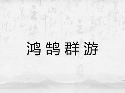鸿鹄群游 鸿鹄群游