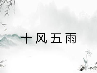 十风五雨 十风五雨