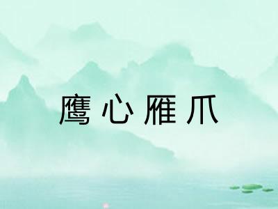 鹰心雁爪