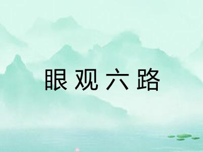 眼观六路 眼观六路