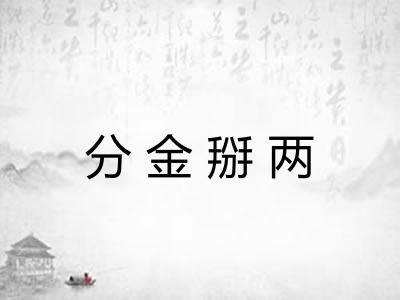 分金掰两 分金掰两