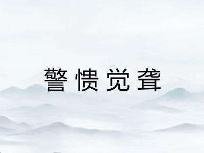 警愦觉聋