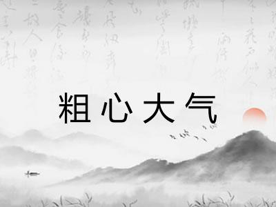 粗心大气 粗心大气