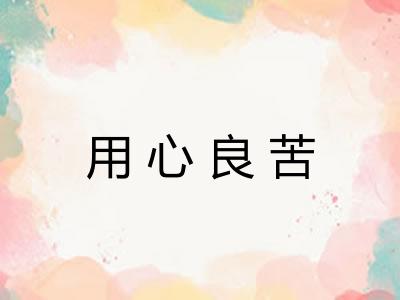 用心良苦