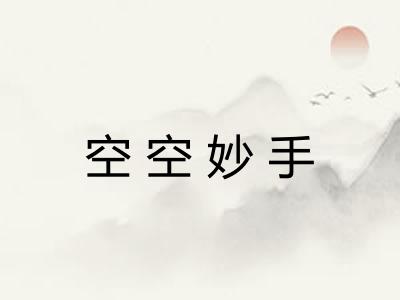 空空妙手 空空妙手