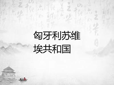 匈牙利苏维埃共和国 匈牙利苏维埃共和国