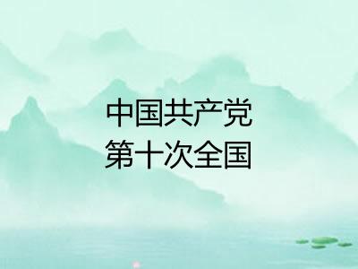 中国共产党第十次全国代表大会 中国共产党第十次全国代表大会